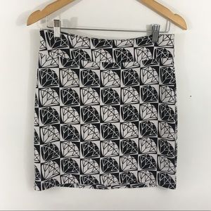 Nanette lepore l'amour diamond print stretch skirt